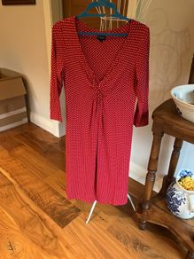 Hobbs red spot dress