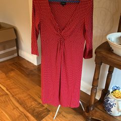 Hobbs red spot dress