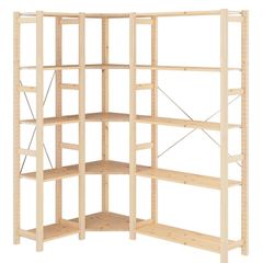 IKEA IVAR 3 Section Corner Shelving Unit 103/144x30x179cm Solid Pine