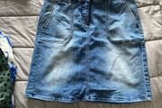 Women's denim knee length skirt