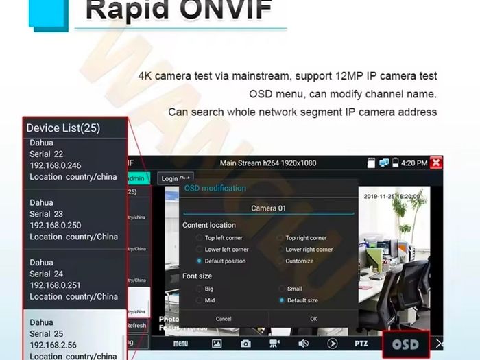 Network and CCTV Multifunction Android Testing Tool