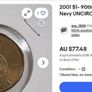 Australia Dollar Rare 1911 ROYAL AUSTRALIAN NAVY 2001 UNC collectors commemorative Image 3