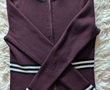 Karen Millen zip bordo cardigan
