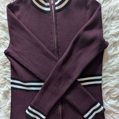 Karen Millen zip bordo cardigan