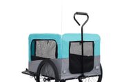 2-in-1 Pet Bike Trailer &amp; Jogging Stroller Blue and Grey