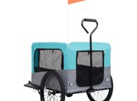 main image for ad 2-in-1 Pet Bike Trailer &amp; Jogging Stroller Blue and Grey