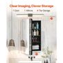 Medicine Cabinet, 16.5 x 27.5 inch, Medicine Cabinet for Bathroom with Mirror, Aluminum Frame Bathroom Wall Cabinet Image 6