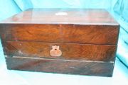 Antique Traveling Desk Wooden Writing Slope Box