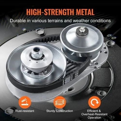 Drive Clutch, 2-8HP Engine, 2000 RPM High-Strength Drive Clutch with Asymmetric Designed Wheels & Robust Rubber Belt, Sturdy & Durable Clutch with Full Accessories