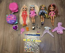 OMG dolls, Poly Pockets and Lego Dots bracelet