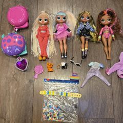 OMG dolls, Poly Pockets and Lego Dots bracelet