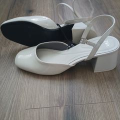 Ladies zara cream sling backs size 41