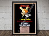 Metallica Vintage Concert Poster + Ticket SFX Dublin 1986 Reproduction Print
