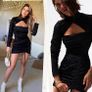 Limited Edition Satin Dress Black Dress Image 6