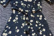 Black Floral Dress  Size 8-10