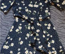 Black Floral Dress  Size 8-10