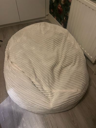 Cream soft beanbag large