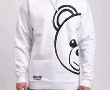 MOSCHINO UNDERWEAR Leisure Hoodie White Teddy Printed