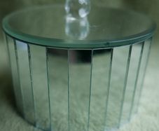 Vintage Round Mirror Trinket Box