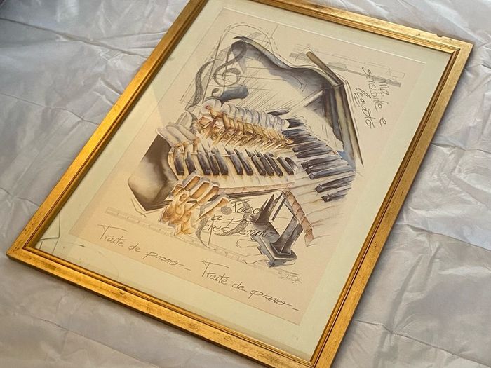 Framed print - piano