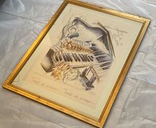Framed print - piano