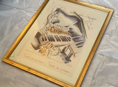 Framed print - piano