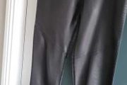 Sportsgirl Grey Faux Leather Leggings Sz M (Fit 10-12UK)
