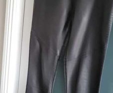 Sportsgirl Grey Faux Leather Leggings Sz M (Fit 10-12UK)