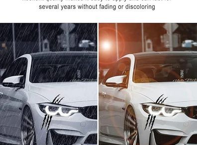 Claw Mark Car Decal - Waterproof Vinyl Monster Scratch Stickers - 2 Pcs