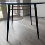Round 100cm kitchen dining table with four chairs Image 2