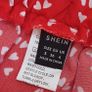 SHEIN red love hearts shorts and bralet co-ord Sz s (Fit 8UK) Image 4