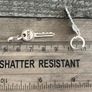 Silver Plated Key Earrings Image 5