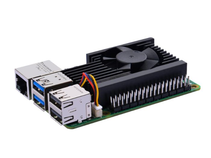 Aluminium Heatsink with PWM Fan, Raspberry Pi 5 Compatible, 30mm Cooling Fan, Thermal Pads for Raspberry Pi 5 4GB/8GB