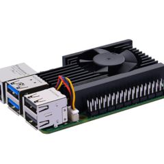 Aluminium Heatsink with PWM Fan, Raspberry Pi 5 Compatible, 30mm Cooling Fan, Thermal Pads for Raspberry Pi 5 4GB/8GB