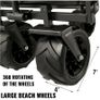 BRAND NEW 7In Wheel Folding Wagon Cart 220.5 Capacity W/ Adjustable Handle Pull Oxford Cloth Collapsible Outdoor Garden Trolley Cart Image 3