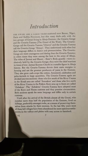 The Gwari Tribe In Abuja Emirate By Mallam Shuaibu Na Ibi. A Nigeria Magazine Special Publication. Paperback In Good Condition.