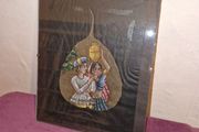 Hand painted Peepal leaf framed