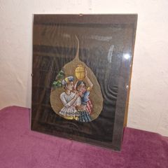 Hand painted Peepal leaf framed