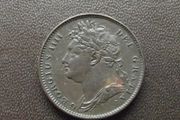 1822 Great Britain. George IV. Copper Farthing. Superb Condition!