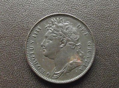 1822 Great Britain. George IV. Copper Farthing. Superb Condition!