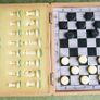 Vintage Chess Folding Travel Set Magnetic Chess Set In Folding Chess Board Image 7