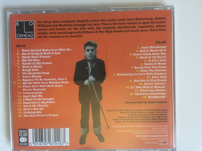 Ian Dury [2005] Reasons To Be Cheerful: The Best Of Ian Dury (2CD Album)
