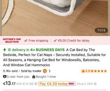 Hanging cat bed