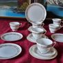 16 Piece Royal Stafford Bone China White With Gold Part Tea Set Made In England Image 7