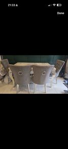Marble Dining Table & 4 Chairs