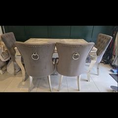 Marble Dining Table & 4 Chairs
