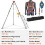 Confined Space Tripod Kit, 544 kg Winch, Confined Space Tripod 2.13 m Legs and 30 m Cable, Confined Space Rescue Tripod 10 m Fall Protection Image 2