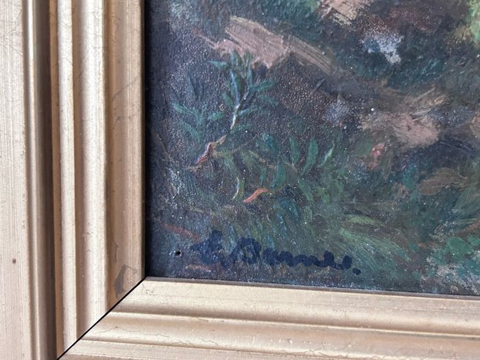Antique oil painting by Eduard Buhler