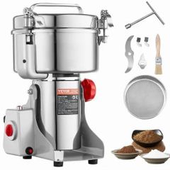 2500g Electric Grain Mill Grinder, High Speed 3400W Commercial Spice Grinders, Stainless Steel Pulverizer Powder Machine, for Dry Grains Spices Cereals Coffee Corn Pepper, Swing Type
