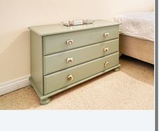 Chest of drawers and bedside locker